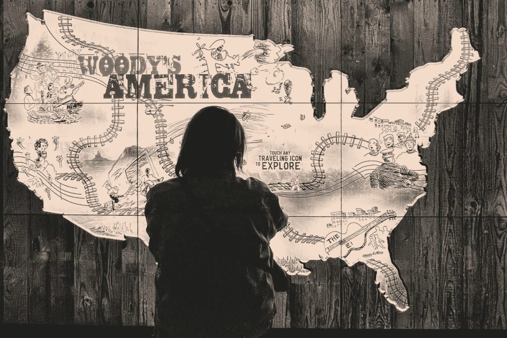 Woody's America interactive map wall
